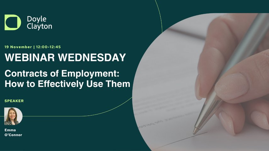 Webinar: Contracts of Employment: How to Use Them Effectively
