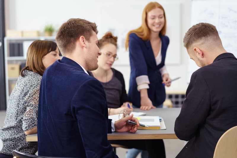 teaching staff having a meeting
