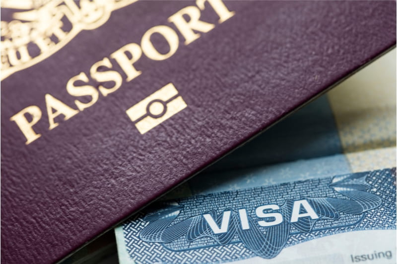 image of passport and visa