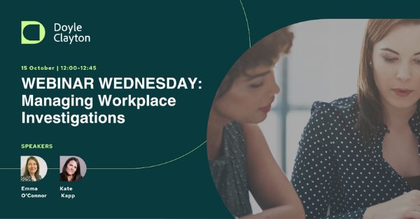 Webinar: Managing Workplace Investigations