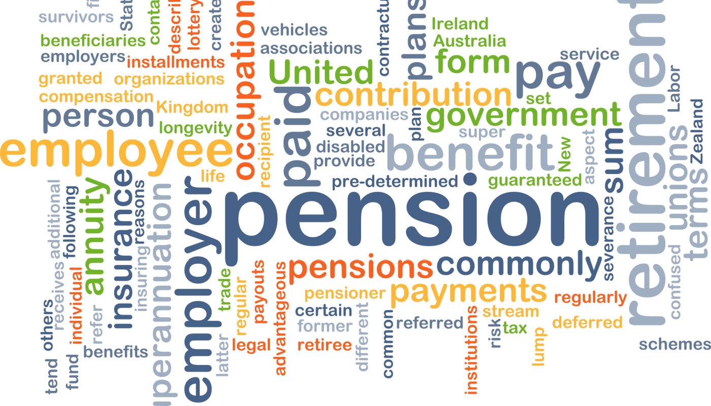 The word 'pension' and similar words