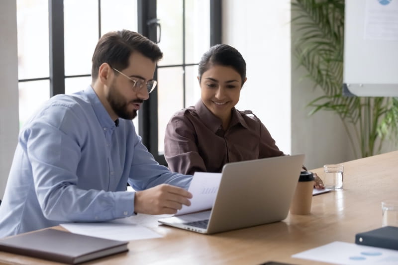 Two employment solicitors discussing a case