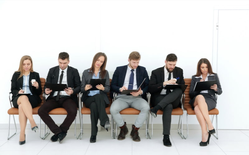 people looking at devices