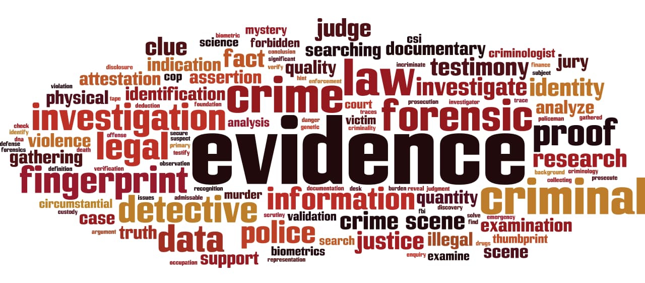 evidence and similar words