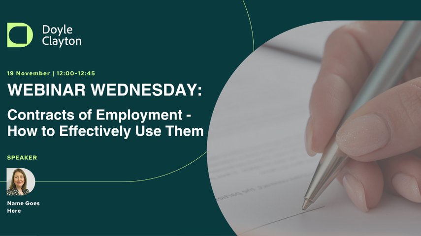 Webinar: Contracts of Employment: How to Use Them Effectively