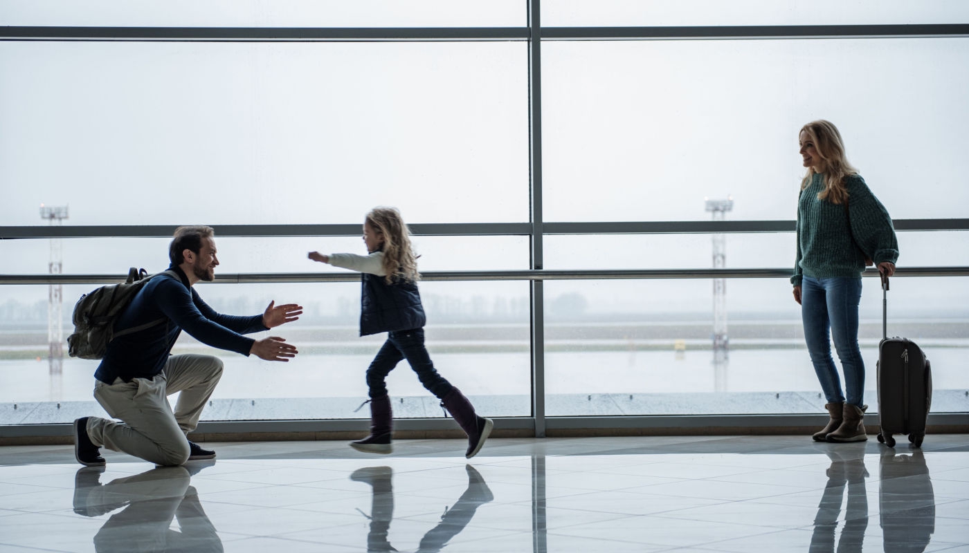 family reunion at airport