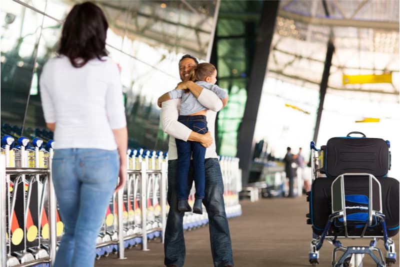 family reunion at airport