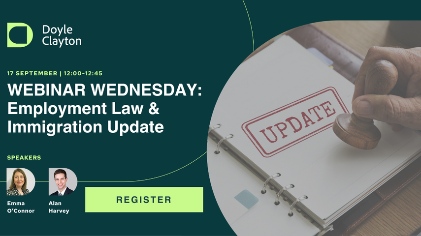 Webinar: Employment Law & Immigration Update  - 17 September 2025 | 12:00-12:45