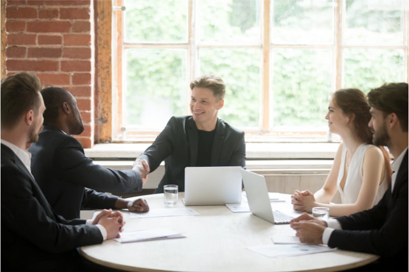 company directors having a meeting