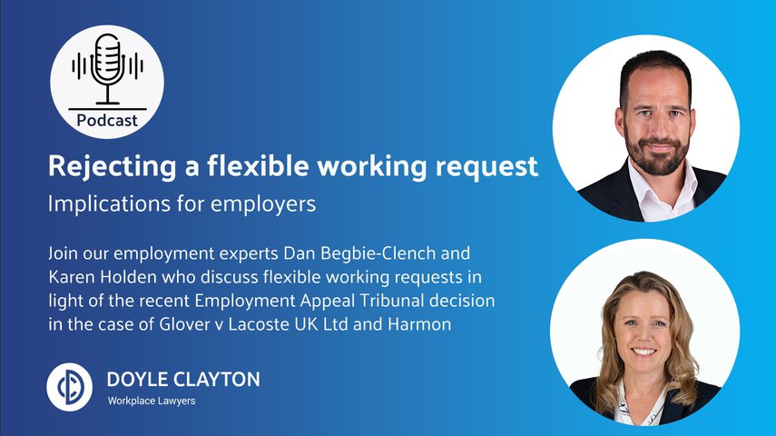 Rejecting a flexible working request - Implications for employers