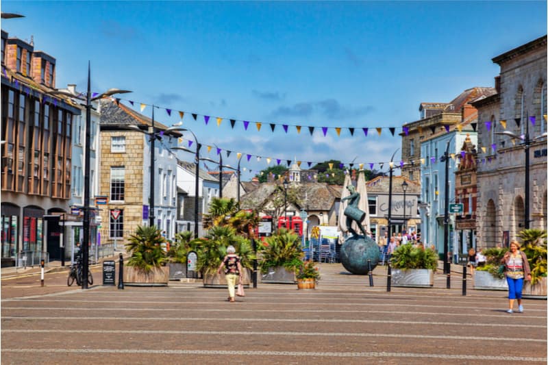 Cornwall town street view