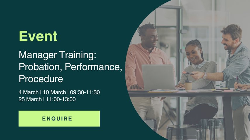 Manager Training Course: Probation, Performance & Procedure
