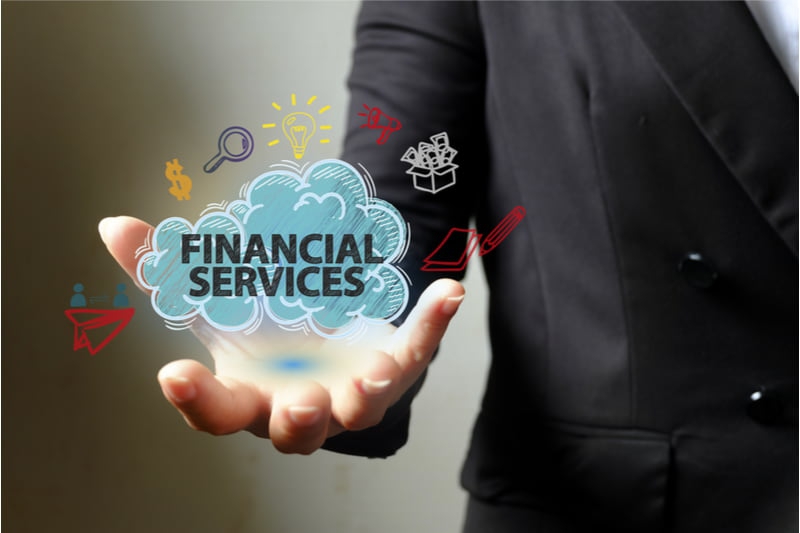 Financial Services words in a diagram