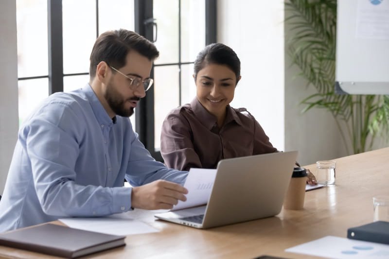 Two employment solicitors discussing a case
